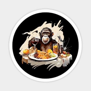 Happy Thanksgiving Monkey Magnet